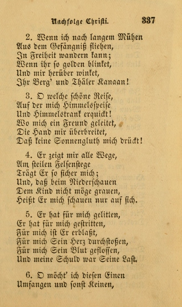 Die Pilgerharfe: eine sammlung evangelischer lieder, für den Gebrauch gläubig getauster Christen und der Gemeinden des Herrn in Nordamerika page 337