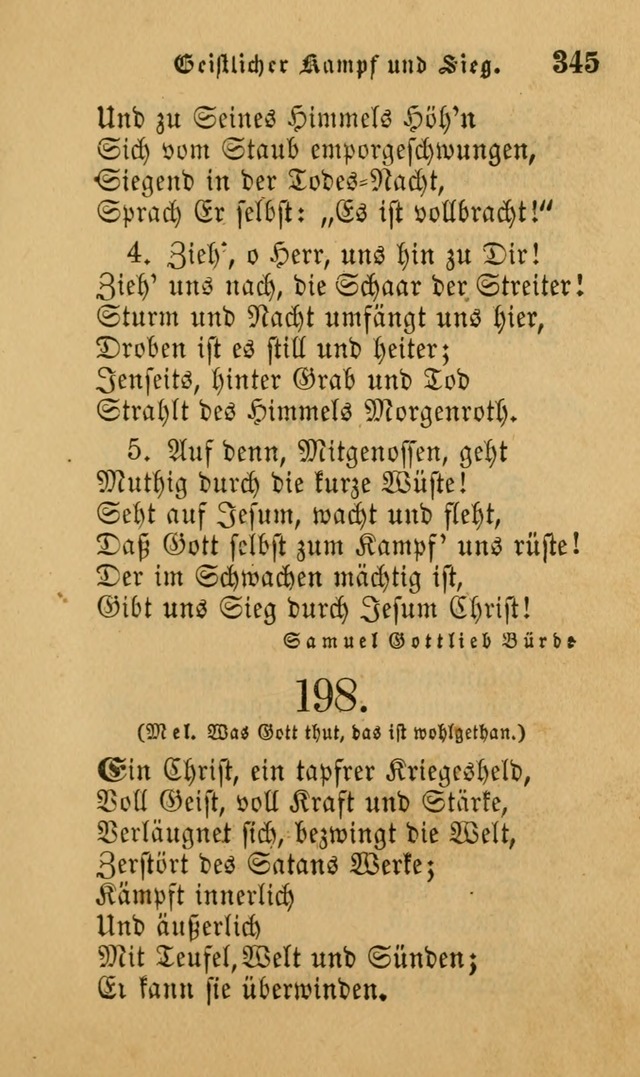 Die Pilgerharfe: eine sammlung evangelischer lieder, für den Gebrauch gläubig getauster Christen und der Gemeinden des Herrn in Nordamerika page 345