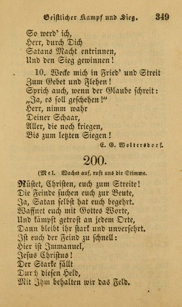 Die Pilgerharfe: eine sammlung evangelischer lieder, für den Gebrauch gläubig getauster Christen und der Gemeinden des Herrn in Nordamerika page 349