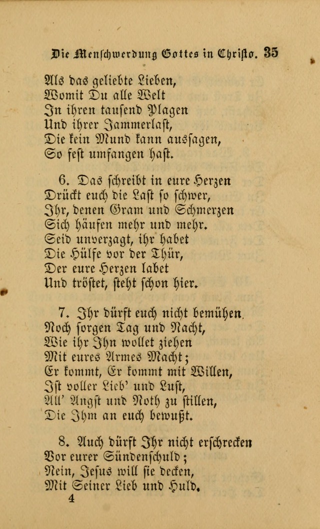 Die Pilgerharfe: eine sammlung evangelischer lieder, für den Gebrauch gläubig getauster Christen und der Gemeinden des Herrn in Nordamerika page 35