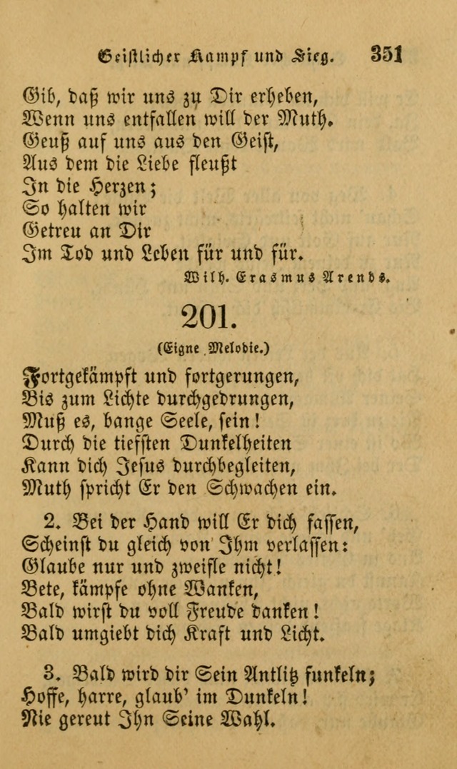 Die Pilgerharfe: eine sammlung evangelischer lieder, für den Gebrauch gläubig getauster Christen und der Gemeinden des Herrn in Nordamerika page 351