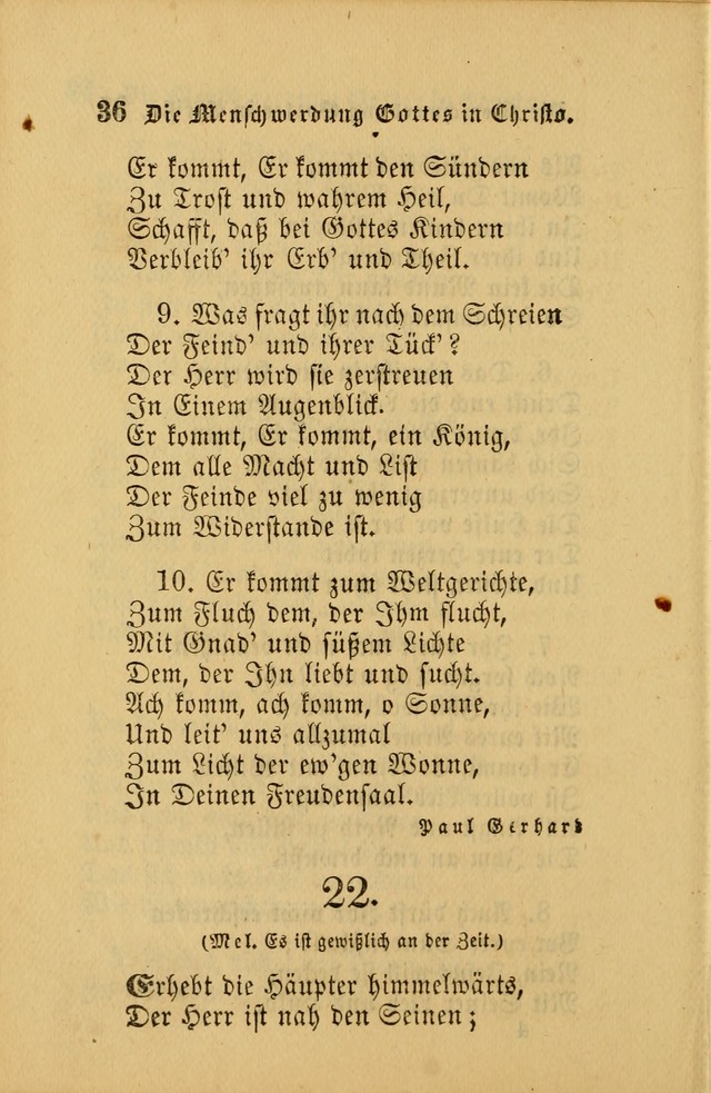 Die Pilgerharfe: eine sammlung evangelischer lieder, für den Gebrauch gläubig getauster Christen und der Gemeinden des Herrn in Nordamerika page 36