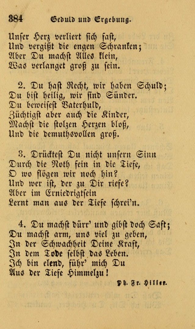 Die Pilgerharfe: eine sammlung evangelischer lieder, für den Gebrauch gläubig getauster Christen und der Gemeinden des Herrn in Nordamerika page 384