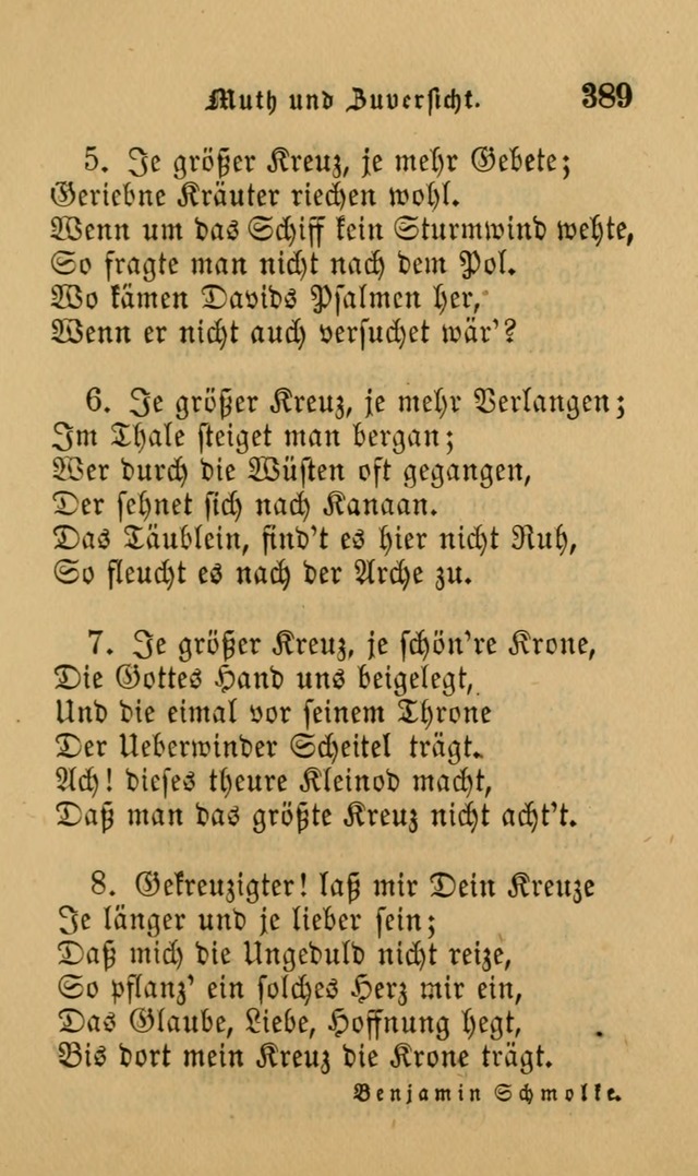 Die Pilgerharfe: eine sammlung evangelischer lieder, für den Gebrauch gläubig getauster Christen und der Gemeinden des Herrn in Nordamerika page 389