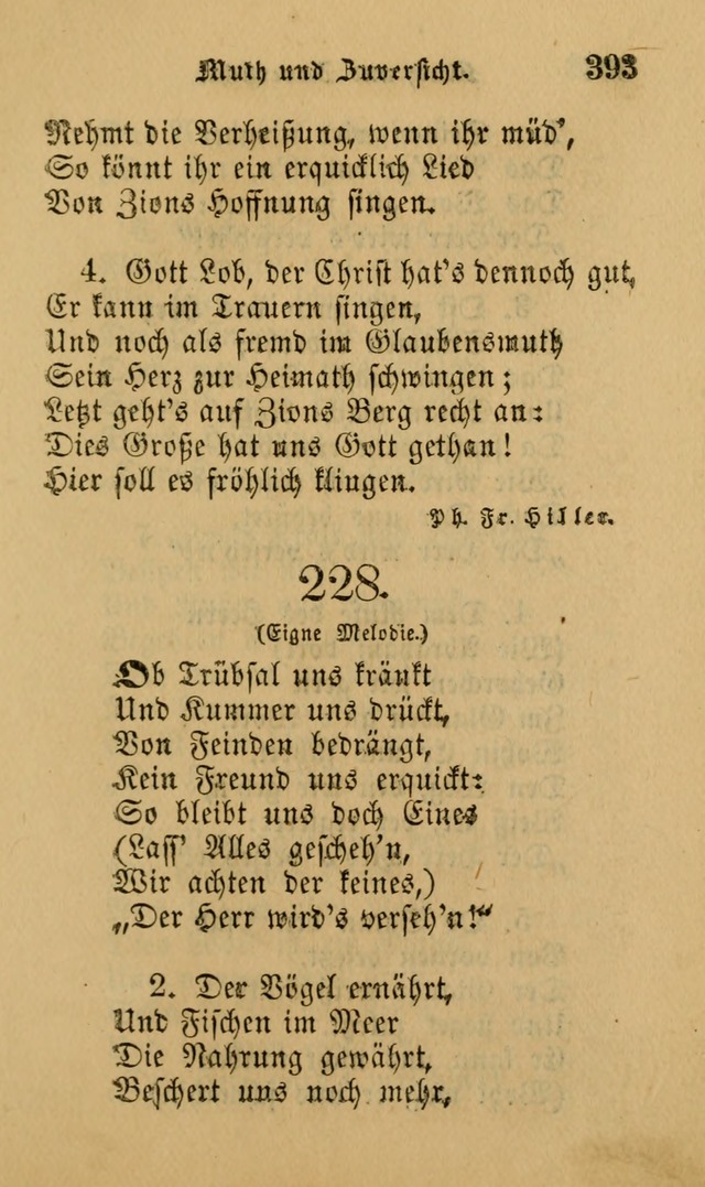 Die Pilgerharfe: eine sammlung evangelischer lieder, für den Gebrauch gläubig getauster Christen und der Gemeinden des Herrn in Nordamerika page 393