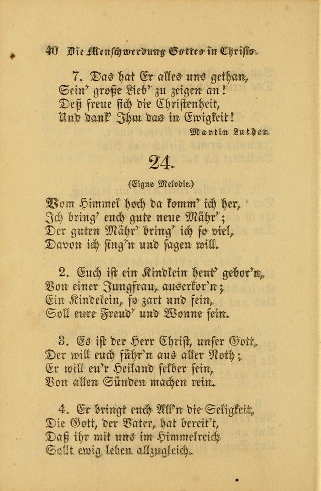 Die Pilgerharfe: eine sammlung evangelischer lieder, für den Gebrauch gläubig getauster Christen und der Gemeinden des Herrn in Nordamerika page 40