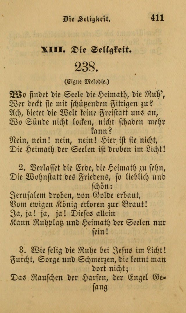 Die Pilgerharfe: eine sammlung evangelischer lieder, für den Gebrauch gläubig getauster Christen und der Gemeinden des Herrn in Nordamerika page 411