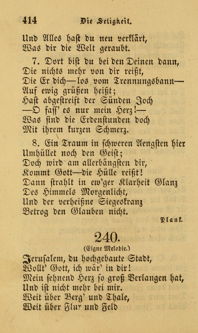 Die Pilgerharfe: eine sammlung evangelischer lieder, für den Gebrauch gläubig getauster Christen und der Gemeinden des Herrn in Nordamerika page 414