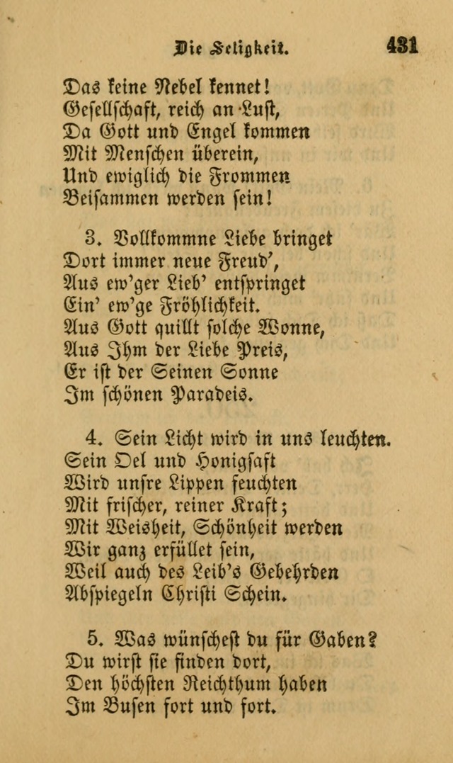 Die Pilgerharfe: eine sammlung evangelischer lieder, für den Gebrauch gläubig getauster Christen und der Gemeinden des Herrn in Nordamerika page 431