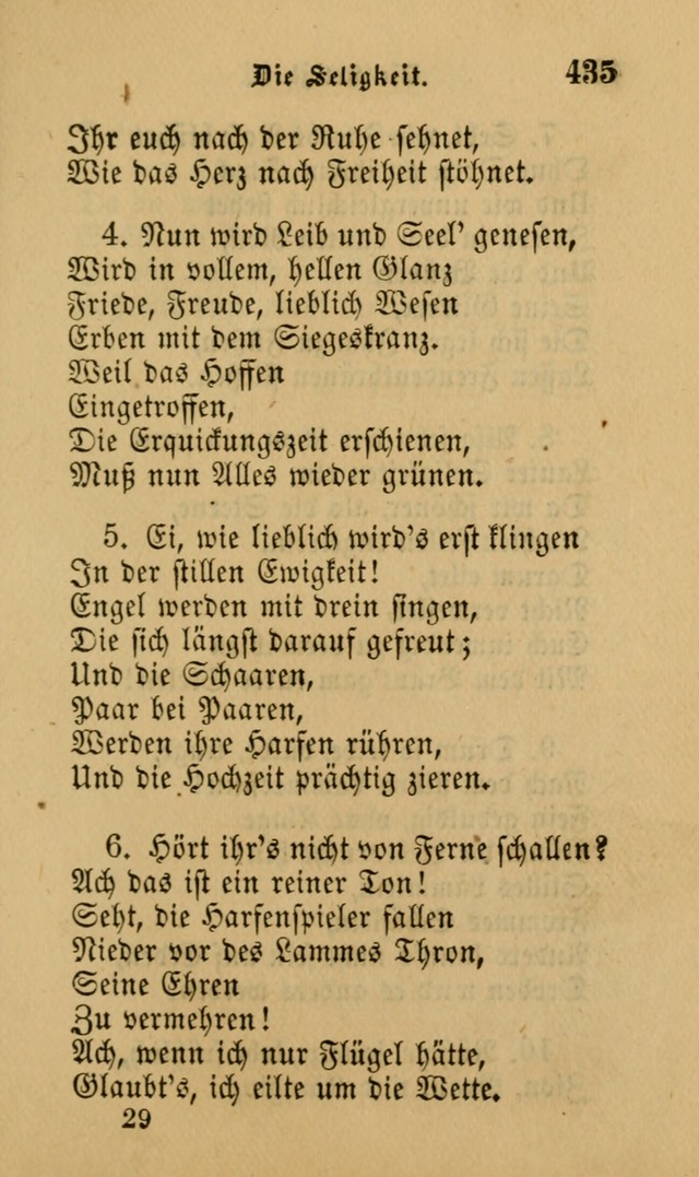 Die Pilgerharfe: eine sammlung evangelischer lieder, für den Gebrauch gläubig getauster Christen und der Gemeinden des Herrn in Nordamerika page 435