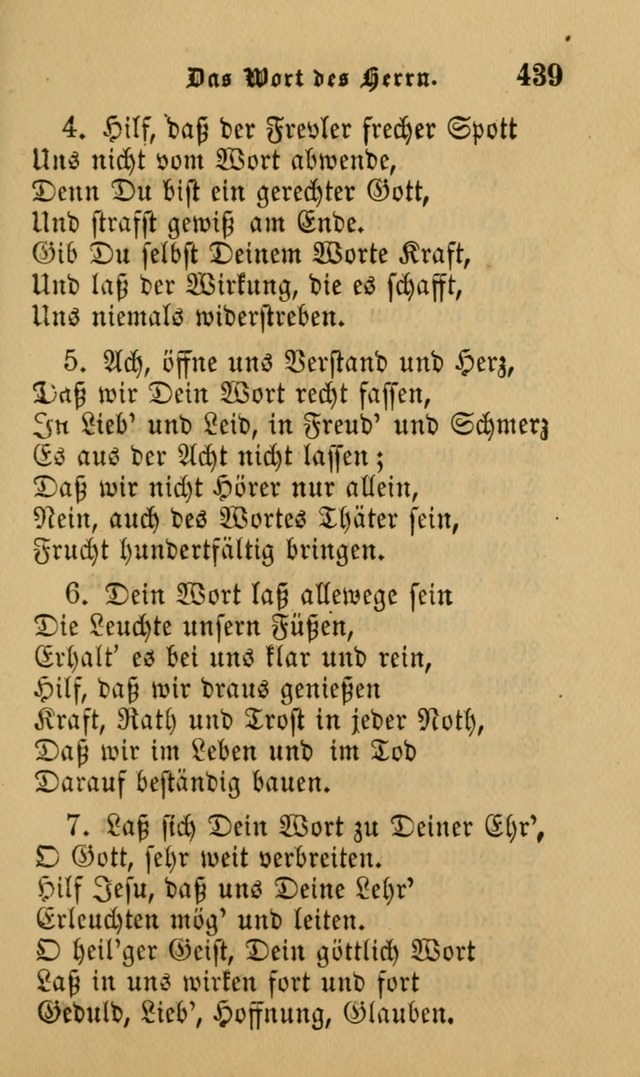 Die Pilgerharfe: eine sammlung evangelischer lieder, für den Gebrauch gläubig getauster Christen und der Gemeinden des Herrn in Nordamerika page 439