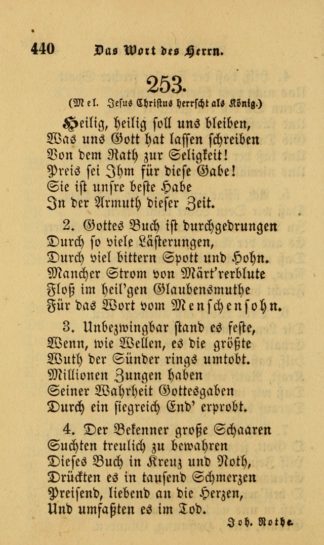 Die Pilgerharfe: eine sammlung evangelischer lieder, für den Gebrauch gläubig getauster Christen und der Gemeinden des Herrn in Nordamerika page 440