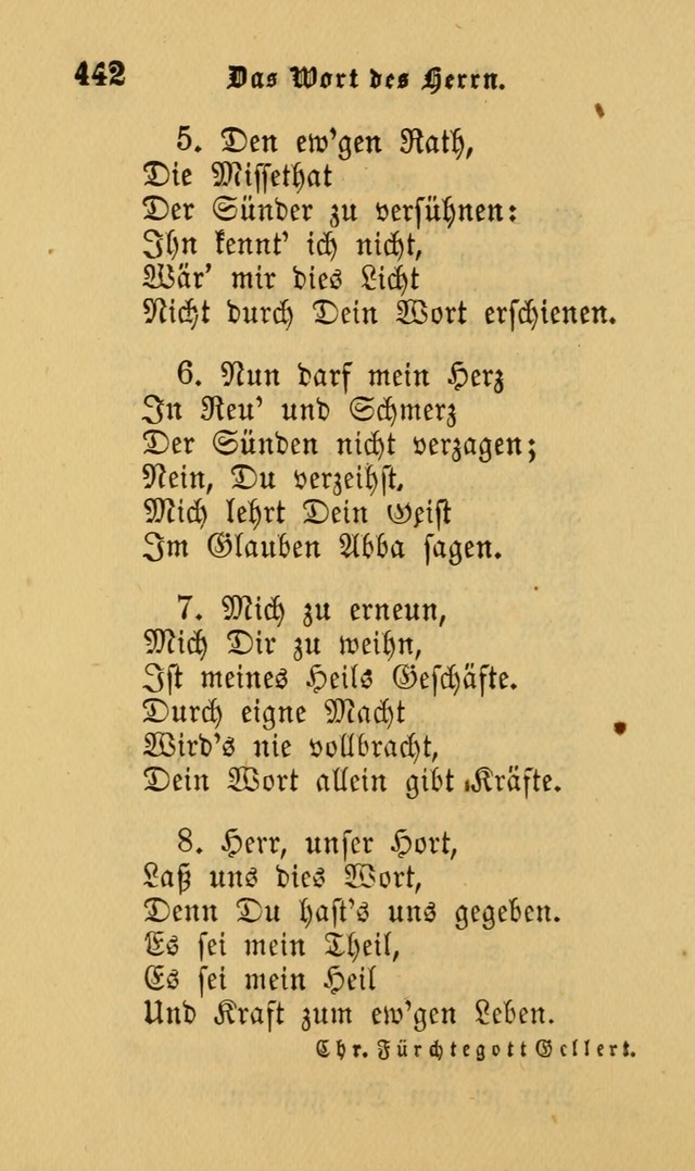 Die Pilgerharfe: eine sammlung evangelischer lieder, für den Gebrauch gläubig getauster Christen und der Gemeinden des Herrn in Nordamerika page 442