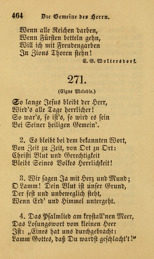 Die Pilgerharfe: eine sammlung evangelischer lieder, für den Gebrauch gläubig getauster Christen und der Gemeinden des Herrn in Nordamerika page 464