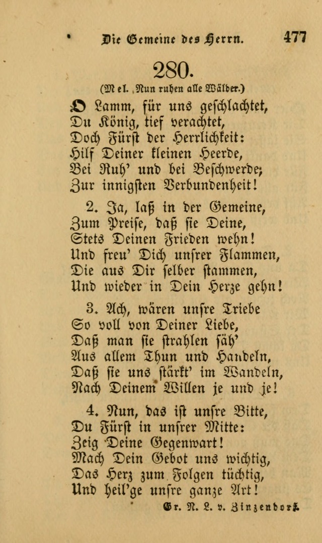 Die Pilgerharfe: eine sammlung evangelischer lieder, für den Gebrauch gläubig getauster Christen und der Gemeinden des Herrn in Nordamerika page 477