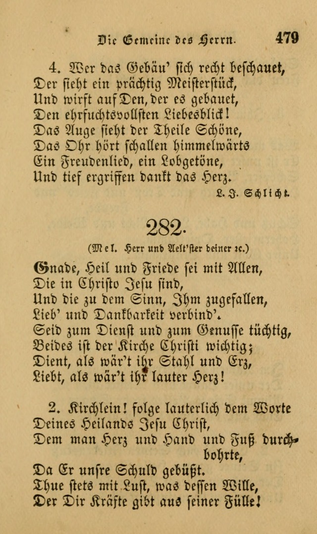 Die Pilgerharfe: eine sammlung evangelischer lieder, für den Gebrauch gläubig getauster Christen und der Gemeinden des Herrn in Nordamerika page 479