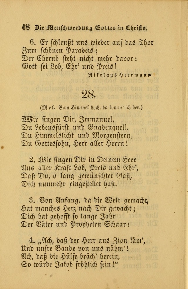 Die Pilgerharfe: eine sammlung evangelischer lieder, für den Gebrauch gläubig getauster Christen und der Gemeinden des Herrn in Nordamerika page 48