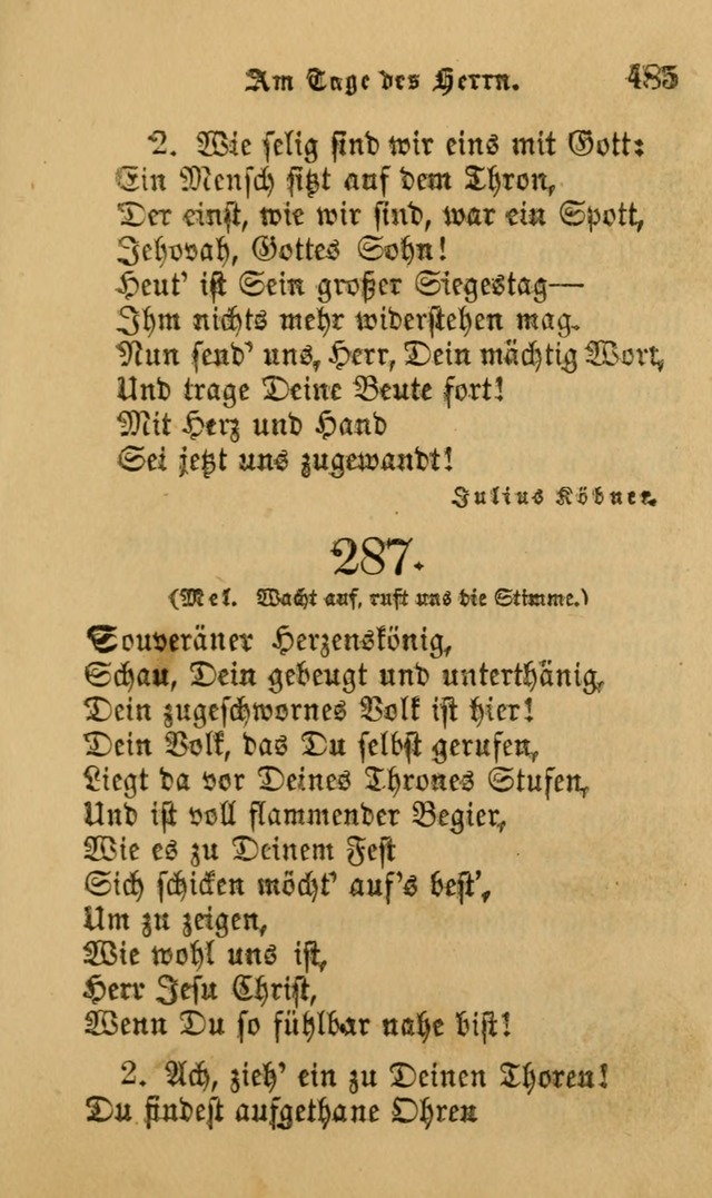 Die Pilgerharfe: eine sammlung evangelischer lieder, für den Gebrauch gläubig getauster Christen und der Gemeinden des Herrn in Nordamerika page 485