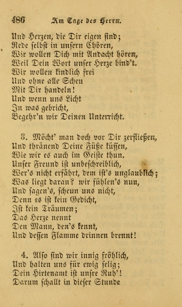 Die Pilgerharfe: eine sammlung evangelischer lieder, für den Gebrauch gläubig getauster Christen und der Gemeinden des Herrn in Nordamerika page 486