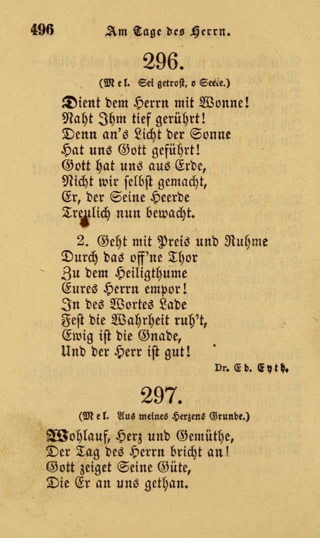 Die Pilgerharfe: eine sammlung evangelischer lieder, für den Gebrauch gläubig getauster Christen und der Gemeinden des Herrn in Nordamerika page 496