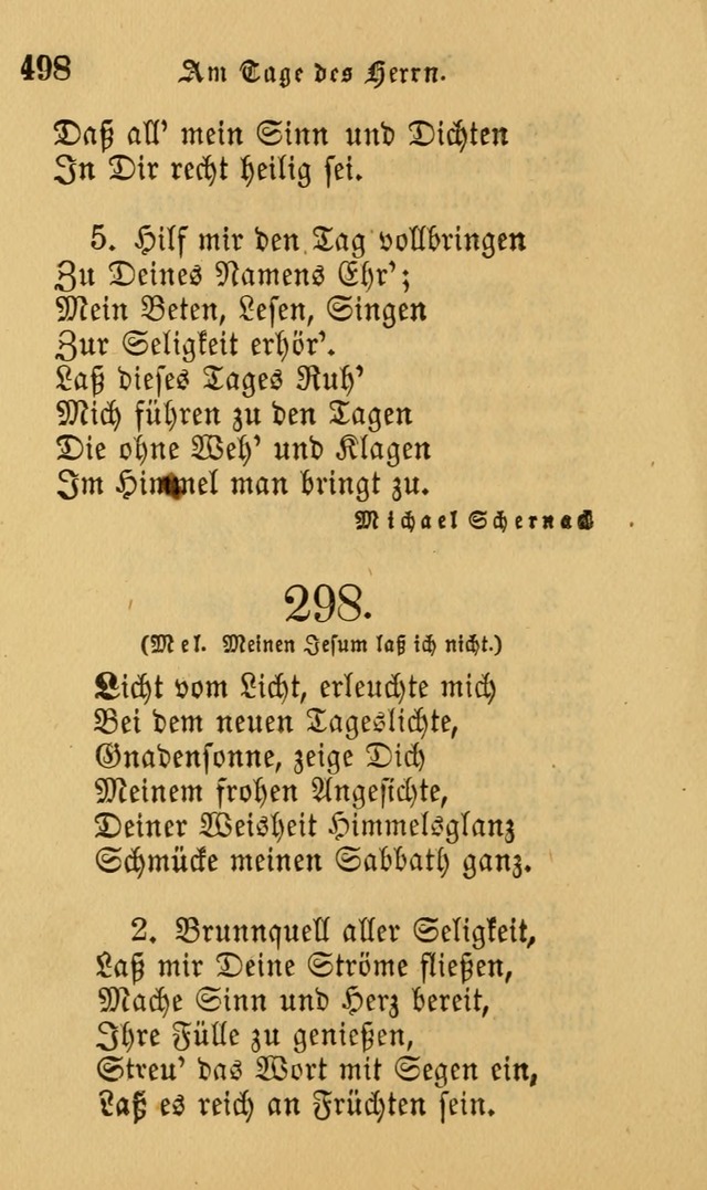 Die Pilgerharfe: eine sammlung evangelischer lieder, für den Gebrauch gläubig getauster Christen und der Gemeinden des Herrn in Nordamerika page 498