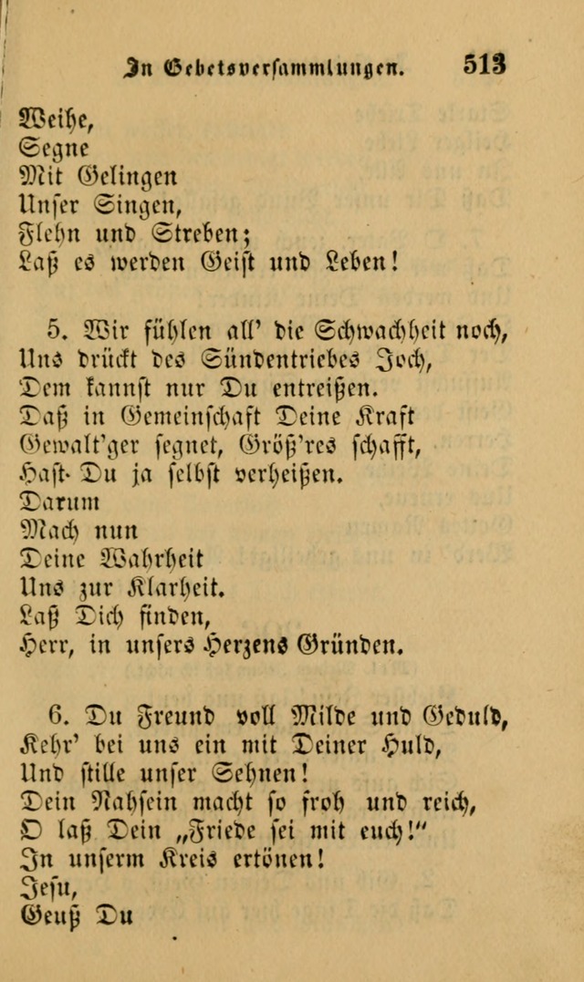 Die Pilgerharfe: eine sammlung evangelischer lieder, für den Gebrauch gläubig getauster Christen und der Gemeinden des Herrn in Nordamerika page 513