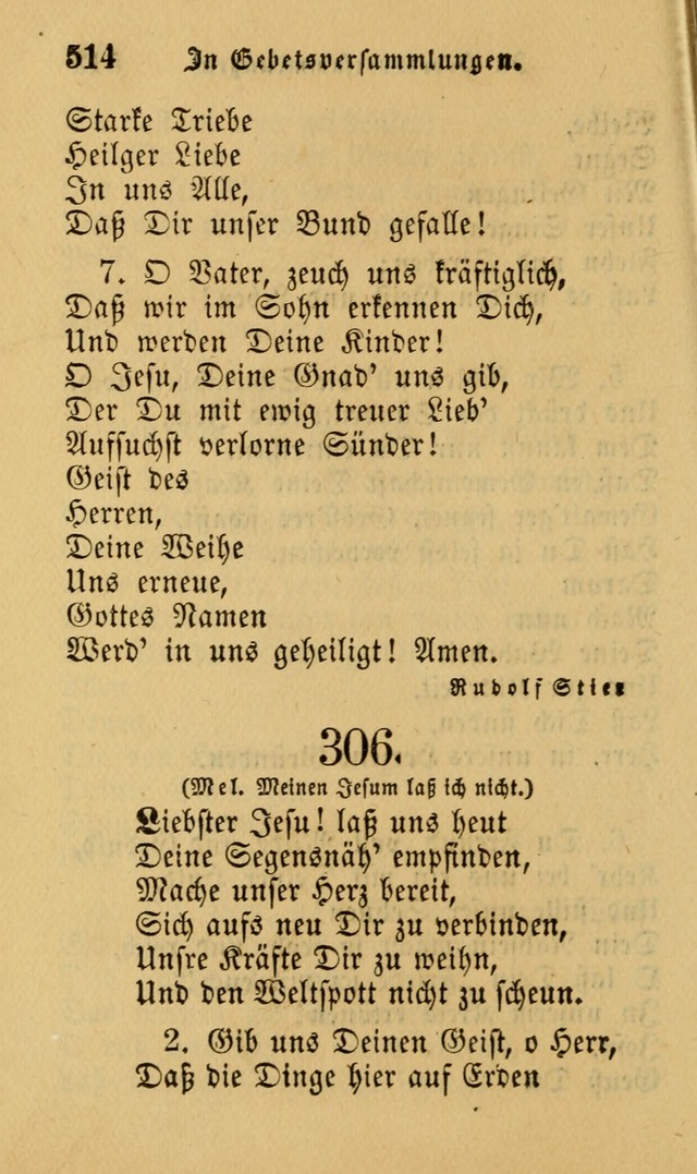 Die Pilgerharfe: eine sammlung evangelischer lieder, für den Gebrauch gläubig getauster Christen und der Gemeinden des Herrn in Nordamerika page 514