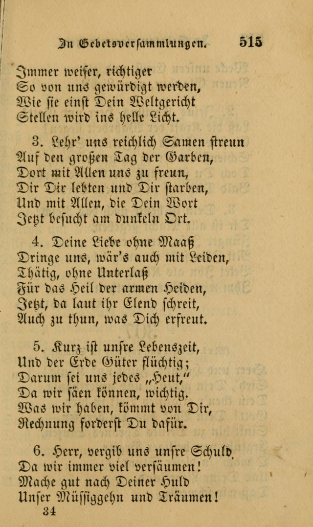 Die Pilgerharfe: eine sammlung evangelischer lieder, für den Gebrauch gläubig getauster Christen und der Gemeinden des Herrn in Nordamerika page 515