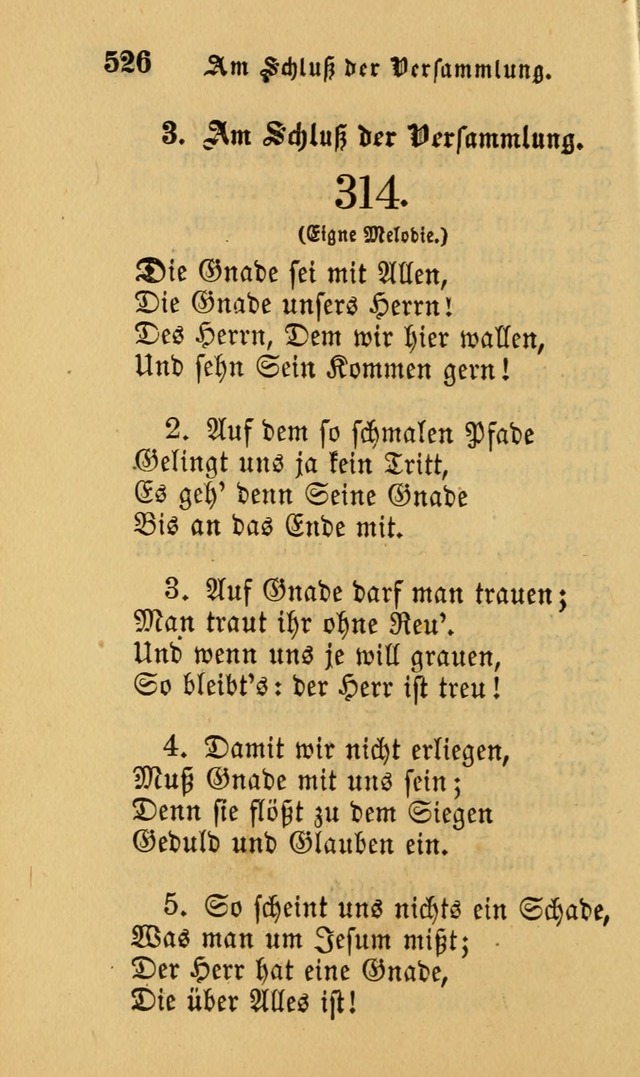 Die Pilgerharfe: eine sammlung evangelischer lieder, für den Gebrauch gläubig getauster Christen und der Gemeinden des Herrn in Nordamerika page 526