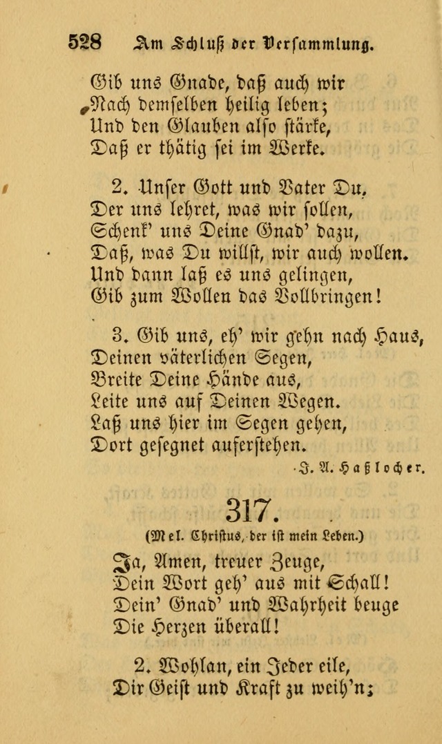 Die Pilgerharfe: eine sammlung evangelischer lieder, für den Gebrauch gläubig getauster Christen und der Gemeinden des Herrn in Nordamerika page 528