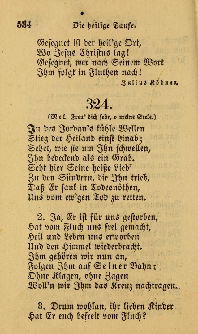 Die Pilgerharfe: eine sammlung evangelischer lieder, für den Gebrauch gläubig getauster Christen und der Gemeinden des Herrn in Nordamerika page 534