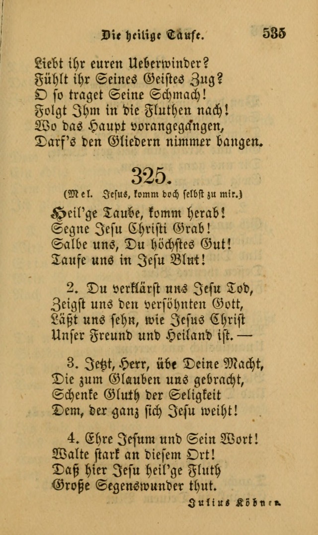 Die Pilgerharfe: eine sammlung evangelischer lieder, für den Gebrauch gläubig getauster Christen und der Gemeinden des Herrn in Nordamerika page 535