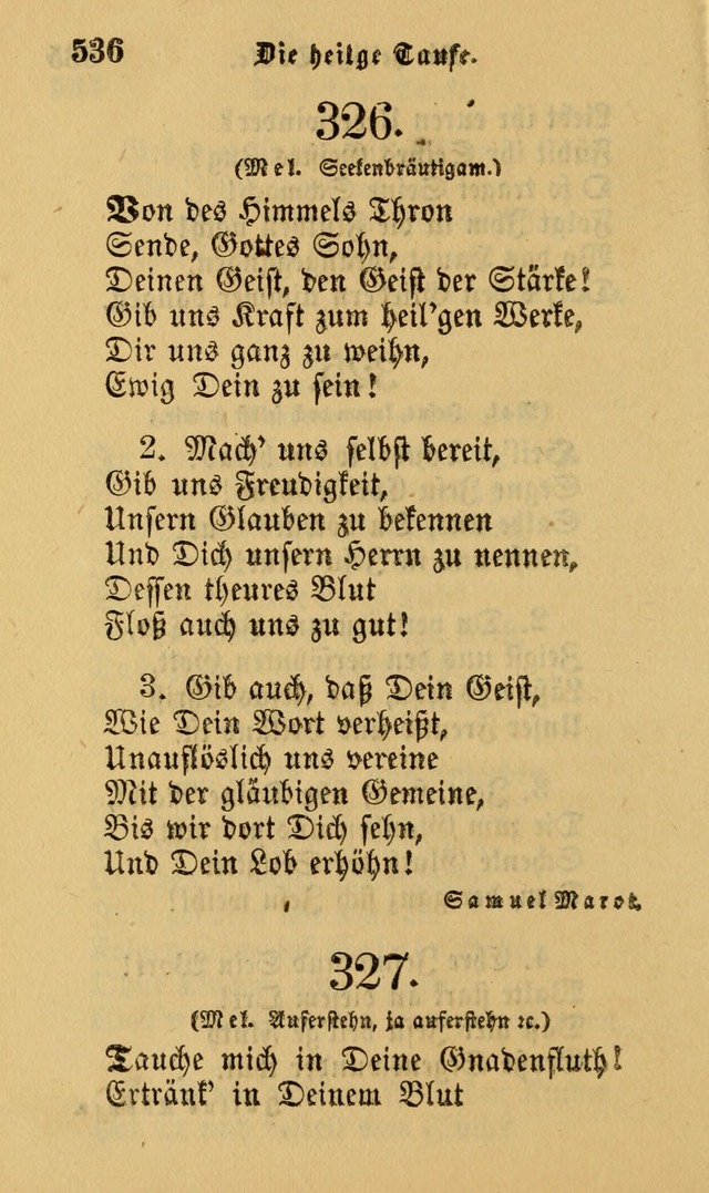 Die Pilgerharfe: eine sammlung evangelischer lieder, für den Gebrauch gläubig getauster Christen und der Gemeinden des Herrn in Nordamerika page 536