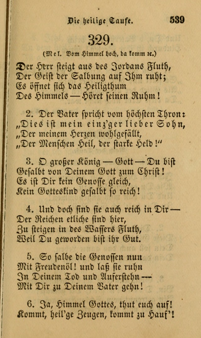 Die Pilgerharfe: eine sammlung evangelischer lieder, für den Gebrauch gläubig getauster Christen und der Gemeinden des Herrn in Nordamerika page 539