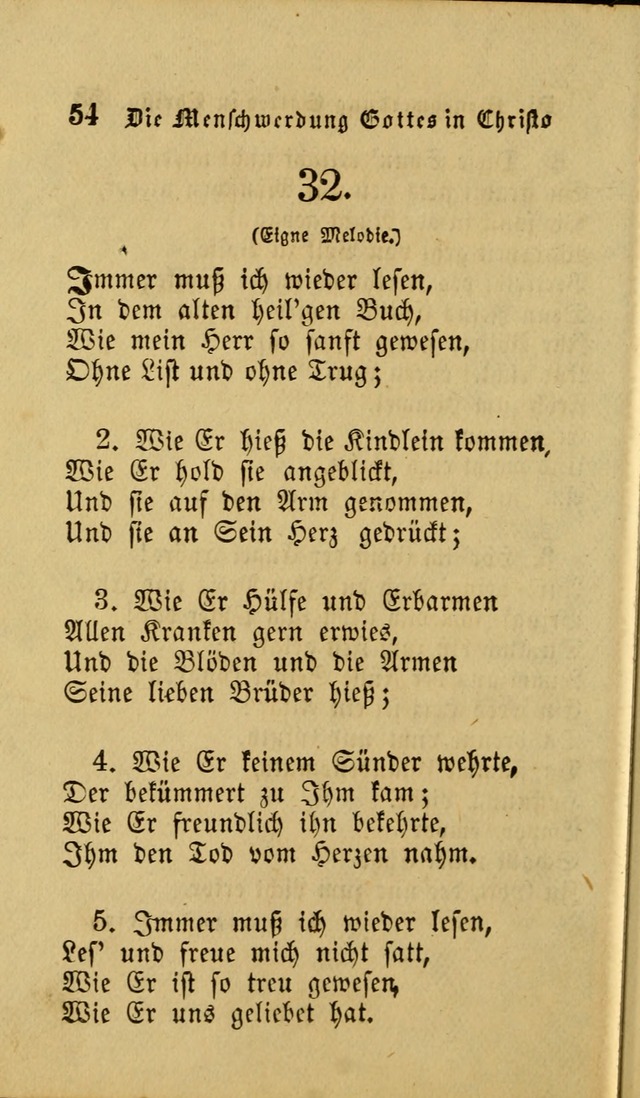 Die Pilgerharfe: eine sammlung evangelischer lieder, für den Gebrauch gläubig getauster Christen und der Gemeinden des Herrn in Nordamerika page 54