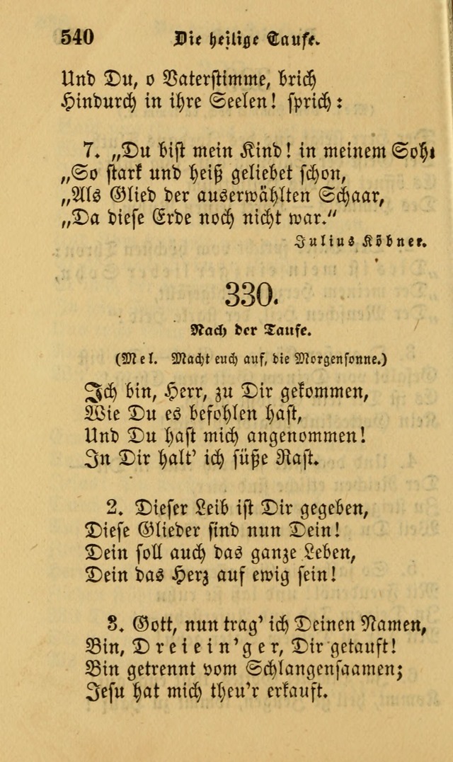 Die Pilgerharfe: eine sammlung evangelischer lieder, für den Gebrauch gläubig getauster Christen und der Gemeinden des Herrn in Nordamerika page 540