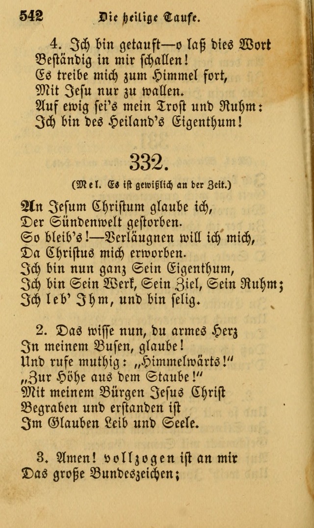 Die Pilgerharfe: eine sammlung evangelischer lieder, für den Gebrauch gläubig getauster Christen und der Gemeinden des Herrn in Nordamerika page 542