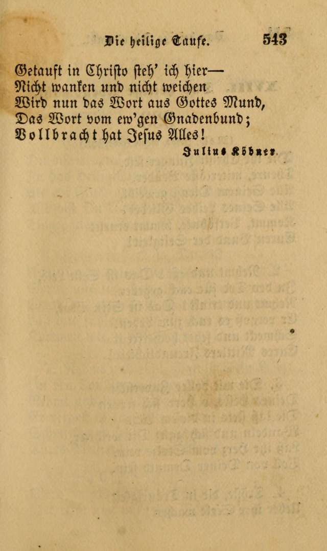 Die Pilgerharfe: eine sammlung evangelischer lieder, für den Gebrauch gläubig getauster Christen und der Gemeinden des Herrn in Nordamerika page 543