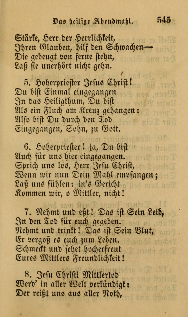 Die Pilgerharfe: eine sammlung evangelischer lieder, für den Gebrauch gläubig getauster Christen und der Gemeinden des Herrn in Nordamerika page 545