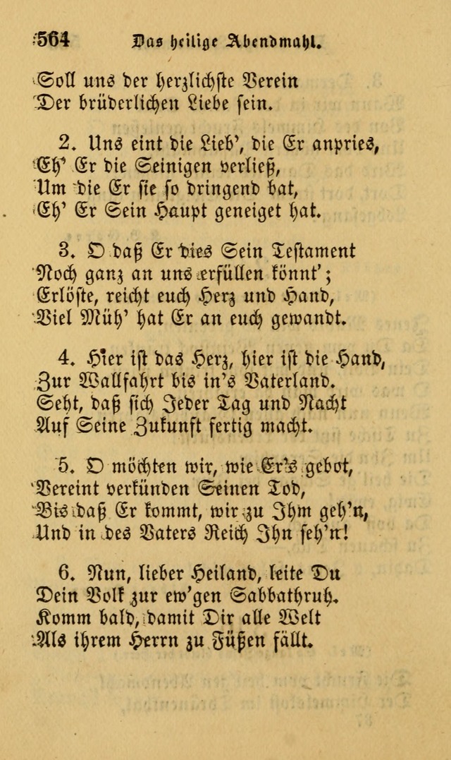 Die Pilgerharfe: eine sammlung evangelischer lieder, für den Gebrauch gläubig getauster Christen und der Gemeinden des Herrn in Nordamerika page 564