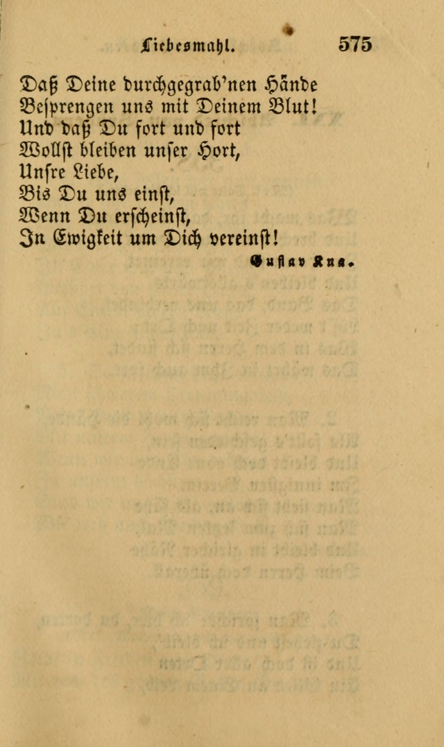 Die Pilgerharfe: eine sammlung evangelischer lieder, für den Gebrauch gläubig getauster Christen und der Gemeinden des Herrn in Nordamerika page 575