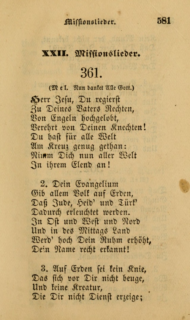 Die Pilgerharfe: eine sammlung evangelischer lieder, für den Gebrauch gläubig getauster Christen und der Gemeinden des Herrn in Nordamerika page 581