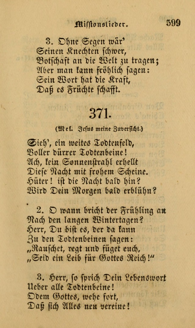 Die Pilgerharfe: eine sammlung evangelischer lieder, für den Gebrauch gläubig getauster Christen und der Gemeinden des Herrn in Nordamerika page 599