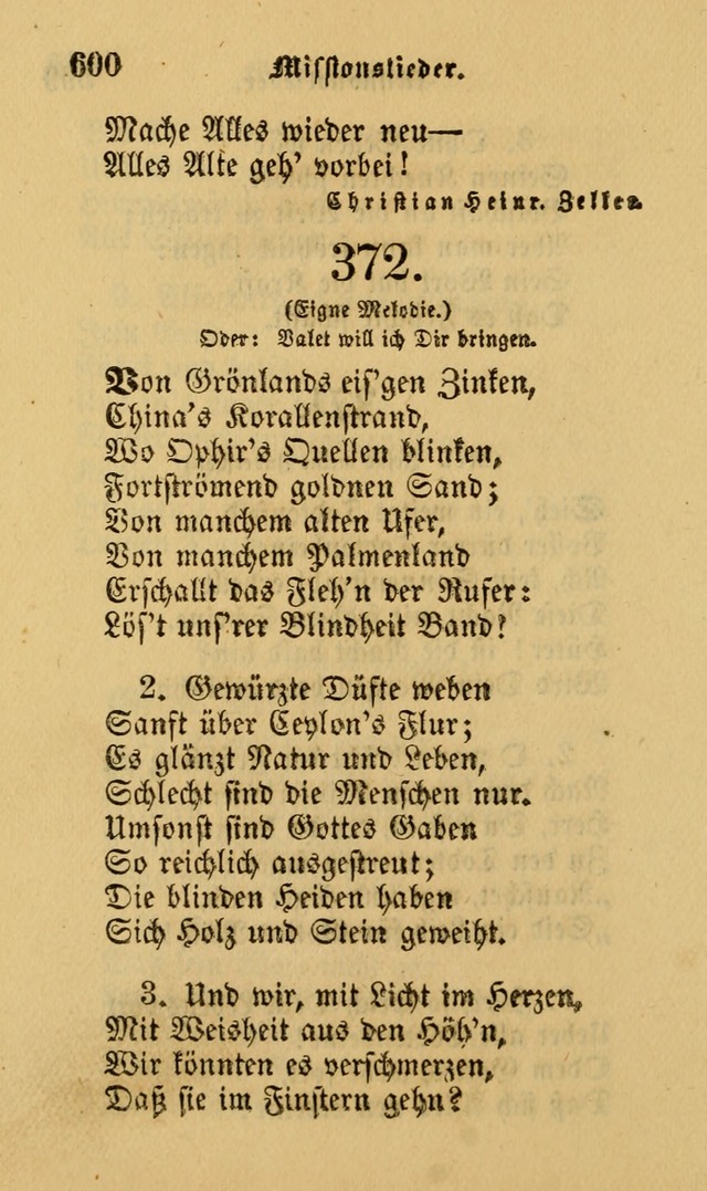 Die Pilgerharfe: eine sammlung evangelischer lieder, für den Gebrauch gläubig getauster Christen und der Gemeinden des Herrn in Nordamerika page 600