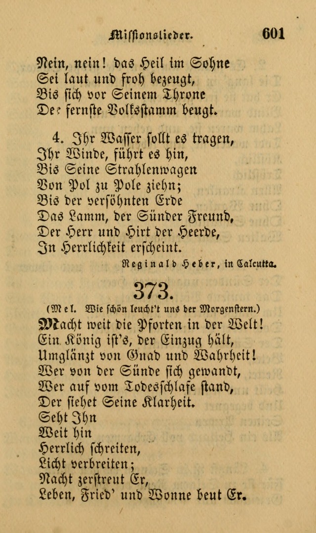 Die Pilgerharfe: eine sammlung evangelischer lieder, für den Gebrauch gläubig getauster Christen und der Gemeinden des Herrn in Nordamerika page 601