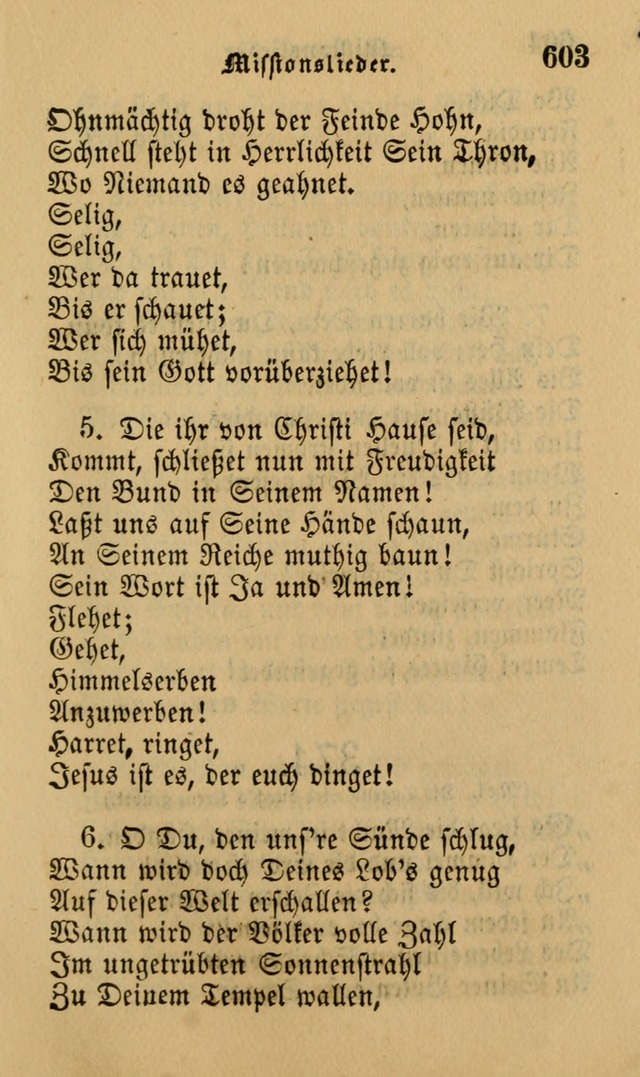 Die Pilgerharfe: eine sammlung evangelischer lieder, für den Gebrauch gläubig getauster Christen und der Gemeinden des Herrn in Nordamerika page 603