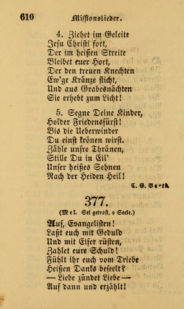 Die Pilgerharfe: eine sammlung evangelischer lieder, für den Gebrauch gläubig getauster Christen und der Gemeinden des Herrn in Nordamerika page 610