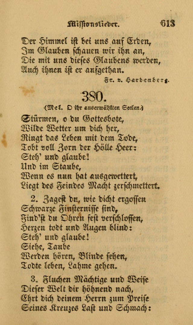 Die Pilgerharfe: eine sammlung evangelischer lieder, für den Gebrauch gläubig getauster Christen und der Gemeinden des Herrn in Nordamerika page 613