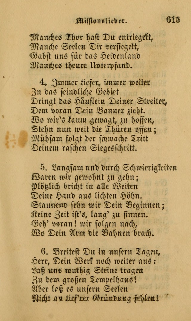 Die Pilgerharfe: eine sammlung evangelischer lieder, für den Gebrauch gläubig getauster Christen und der Gemeinden des Herrn in Nordamerika page 615