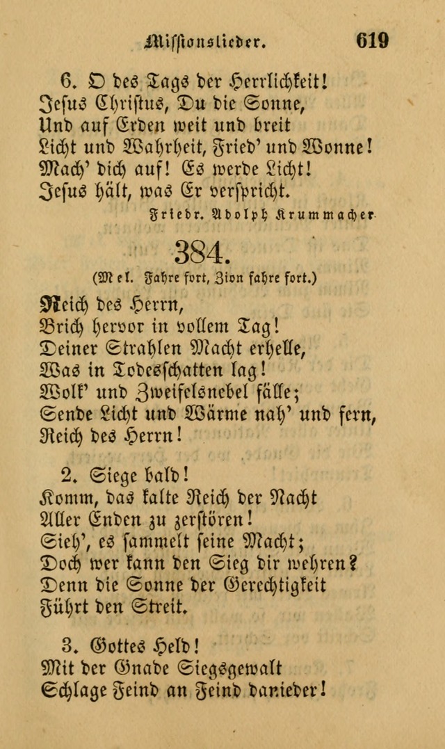 Die Pilgerharfe: eine sammlung evangelischer lieder, für den Gebrauch gläubig getauster Christen und der Gemeinden des Herrn in Nordamerika page 619